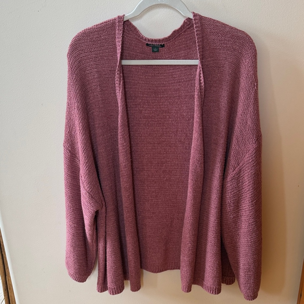 Wild Fable Mauve Open-Front Cardigan